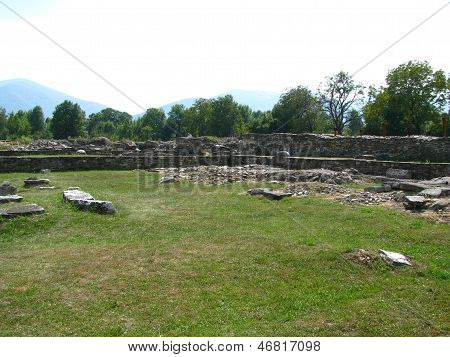 Ancient Ruins from Colonia Ulpia Traiana Augusta Dacica Sarmizegetusa in Romania