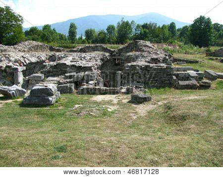 Ancient Ruins from Colonia Ulpia Traiana Augusta Dacica Sarmizegetusa in Romania