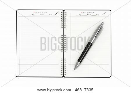 Bloc-notes et un stylo.