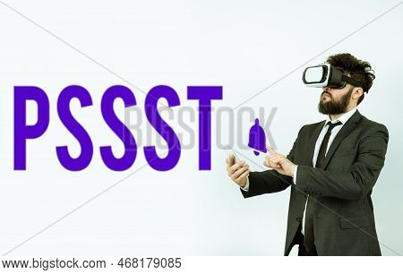 Text Sign Showing Pssst. Business Showcase Expression Way To Attract Attention Of Someone Be Quiet S