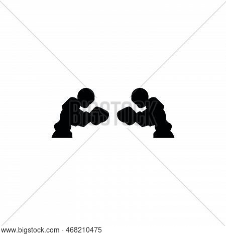 Boxing Fight Icon. Simple Style Boxing Fight Tournament Poster Background Symbol. Boxing Fight Brand