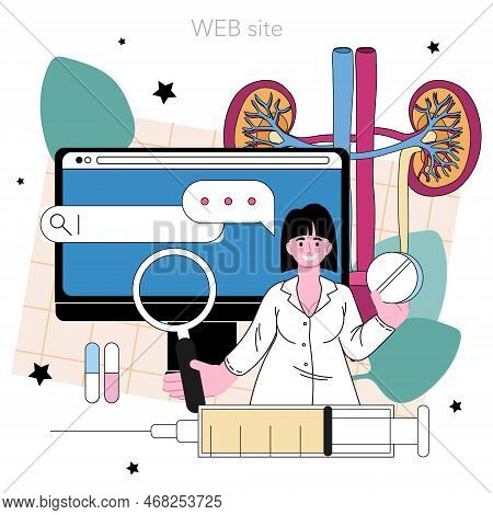 Urologist Online Service Or Platform. Urinary System Examination,
