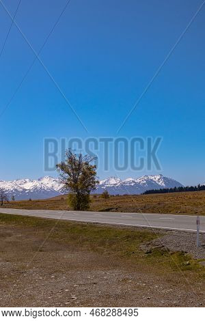 View From The Lake Tekapo Fairlie Road, New Zealand