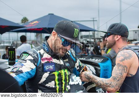 Ken Block American Professional Rally Driver During The Red Bull Grc