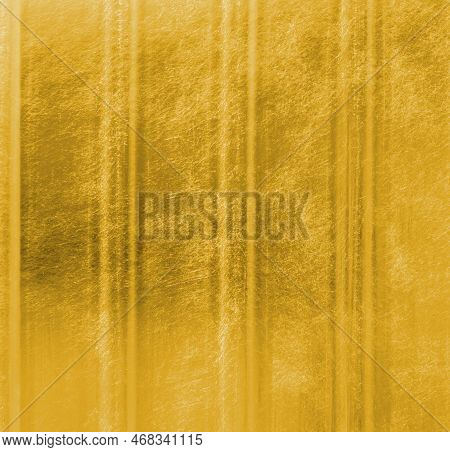 Close-up, Golden Texture. Sunlight Roof (transparent Frp Sheet), Vertical