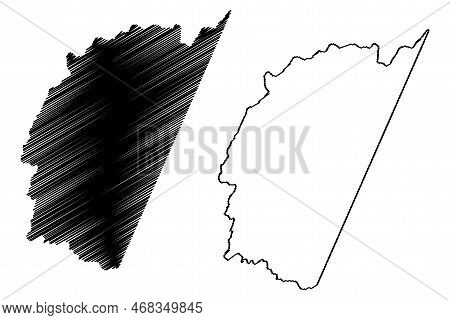 Milha Municipality (ceará State, Municipalities Of Brazil, Federative Republic Of Brazil) Map Vector