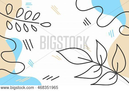 Abstract Background Of Colored Spots And Floral Pattern. Beautiful Natural Template For Postcards, B