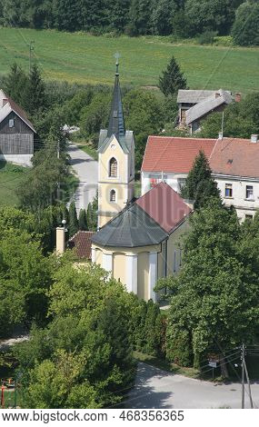 Gornji Desinec, Croatia - July 19, 2011: The Parish Church Of St. John The Baptist In Gornji Desinec