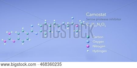 Molecule Camostat, Molecular Structures, Serine Protease Inhibitor, Tmprss2, 3d Model, Structural Ch
