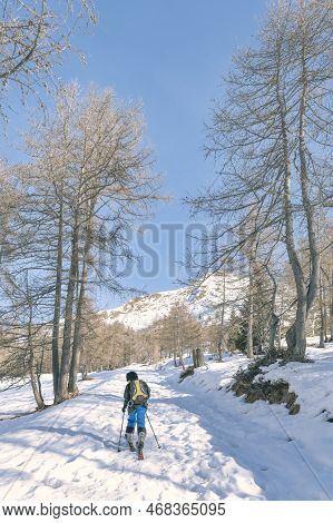 A Child During A Touring Ski Excursion