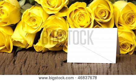 Bouquet Of Yellow With A Card