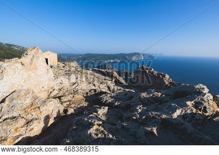 Angelokastro Castle Near Palaiokastritsa And Krini, Corfu Island, Ionian Sea, Central Corfu And Diap