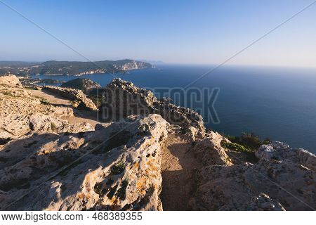 Angelokastro Castle Near Palaiokastritsa And Krini, Corfu Island, Ionian Sea, Central Corfu And Diap