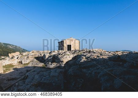Angelokastro Castle Near Palaiokastritsa And Krini, Corfu Island, Ionian Sea, Central Corfu And Diap