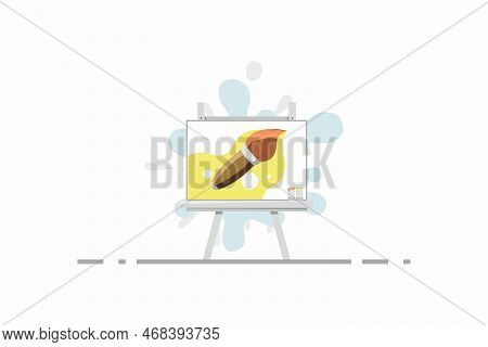 Painting Tools Elements Vector Concept. Drawing Creative Illustration Designs For Workshops. Modern 