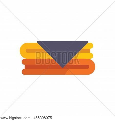 Clean Cloth Stack Icon Flat Vector. Sewing Machine. Cycle Electronic Isolated