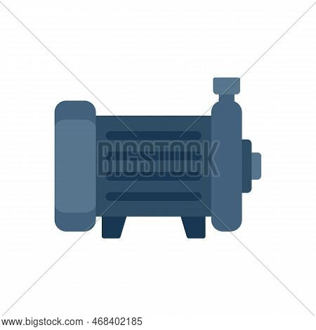 Compressor Pump Icon Flat Vector. Motor System. Engine Sewage Isolated