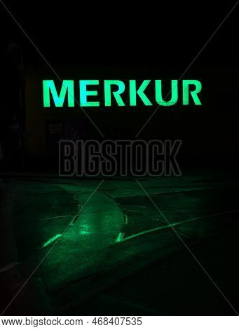 Ljubljana, Slovenia - December 26, 2022: Merkur Is A Chain Of Stores In Shopping Centers In Slovenia