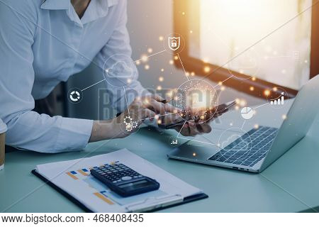 Digital Transformation Technology Strategy, Iot, Internet Of Things. Transformation Of Ideas And The