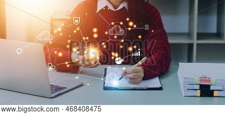 Digital Transformation Technology Strategy, Iot, Internet Of Things. Transformation Of Ideas And The