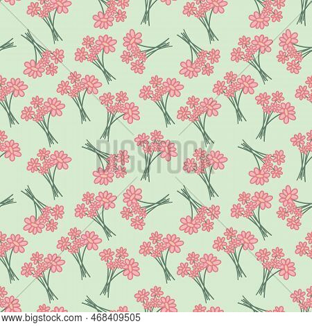 Garden Flower, Plants, Botanical, Seam Less Vector