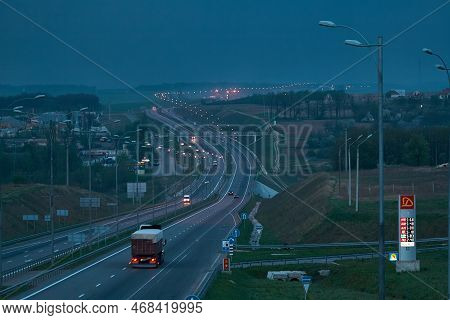 Kiev, Ukraine - May 1, 2009 - Highway E95 On The Territory Of Ukraine After The City Of Kiev In The 
