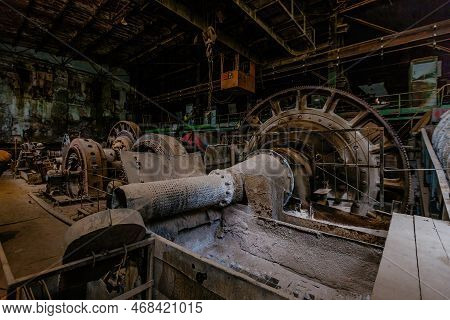 Old Abandoned Mining Processing Plant. Ore-dressing Treatment With Classifiers.