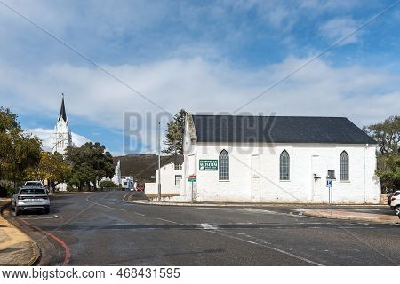 Bredasdorp, South Africa - Sep 23, 2022: A Street Scene, With The Shipwreck Museum And The Dutch Ref