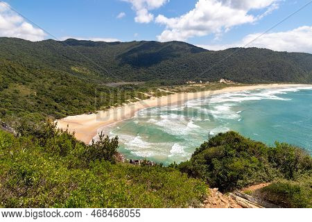 Trail To The Beach, Forest And Rocks In The Wild Lagoinha Do Leste Beach