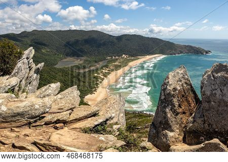 Beach, Forest And Rocks In The Wild Lagoinha Do Leste Beach