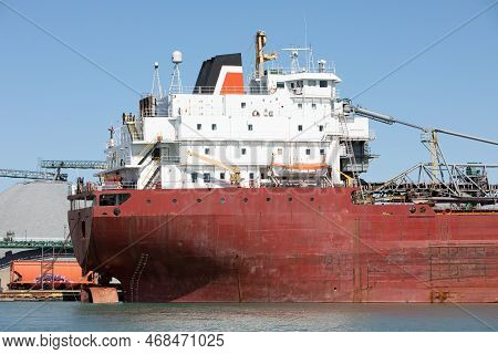 Canada Steamship At Dock In Sarnia Ontario