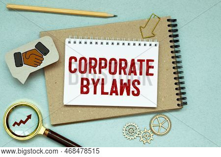 Corporate Bylaws Is Shown Using A Text.