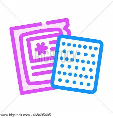 Sterile Gauze Pads First Aid Color Icon Vector. Sterile Gauze Pads First Aid Sign. Isolated Symbol I