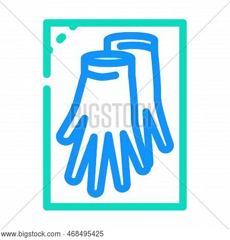 Nonlatex Gloves First Aid Color Icon Vector. Nonlatex Gloves First Aid Sign. Isolated Symbol Illustr