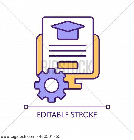 Elearning Platform Settings Rgb Color Icon. Personal Settings. Customize Platform. Learning Material