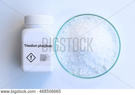 Trisodium Phosphate In Bottle , Chemical In The Laboratory And Industry, Chemicals Used In The Analy