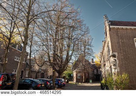 Maastricht, Netherlands - November 10, 2022: De Bosquetplein Street In The City Center Of Maastricht