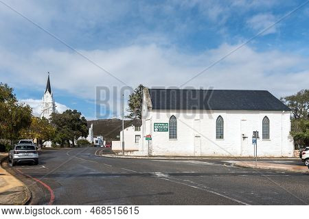 Bredasdorp, South Africa - Sep 23, 2022: A Street Scene, With The Shipwreck Museum And The Dutch Ref