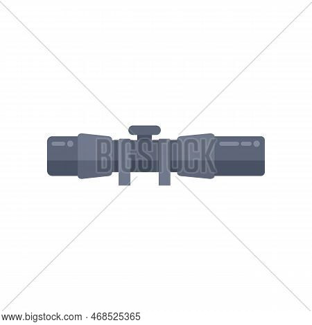 Rifle Scope Icon Flat Vector. Gun Sight. Cross Eye Isolated