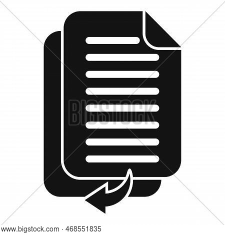 File Transfer Icon Simple Vector. Backup Data. Digital Server
