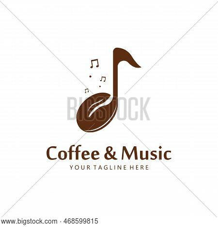 Coffee Music Vector Creative Logo Template