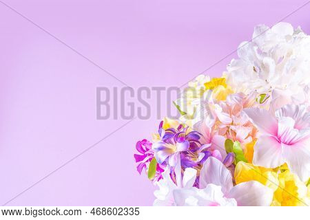 Spring Flowers Greeting Card Background