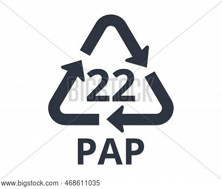 Paper 22 Pap Symbol. Concept Of Ecology And Packaging.