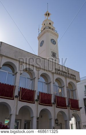Lucena, Spain - Jun 1st, 2019: Lucena Town Hall Building. Village Is Located In The South East Of Th