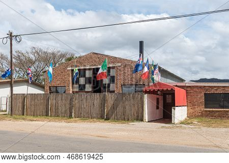 Bredasdorp, South Africa - Sep 23, 2022: A Street Scene, With A Pub, In Bredasdorp In The Western Ca