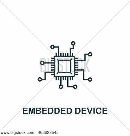 Embedded Device Icon. Monochrome Simple Smart Technology Icon For Templates, Web Design And Infograp