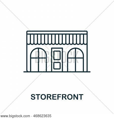 Storefront Icon. Monochrome Simple Stock Market Icon For Templates, Web Design And Infographics
