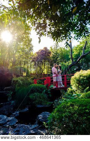 The Couple Visits A Bamboo Forest In Chiang Mai Thailand, Japanes Garden In Thailand