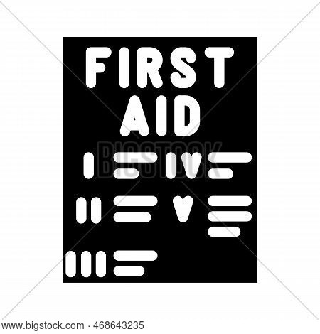 Emergency First Aid Guide First Aid Glyph Icon Vector. Emergency First Aid Guide First Aid Sign. Iso