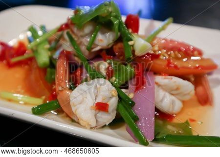 Salad Or Spicy Salad , Shrimp Salad Or Prawn Salad Or Thai Spicy Salad Or Spicy Shrimp Salad